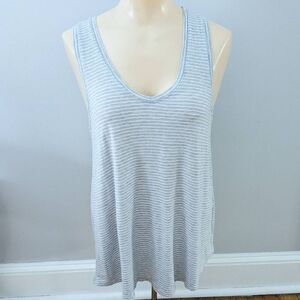 Aerie Soft and Sexy Gray Striped Tank Top
